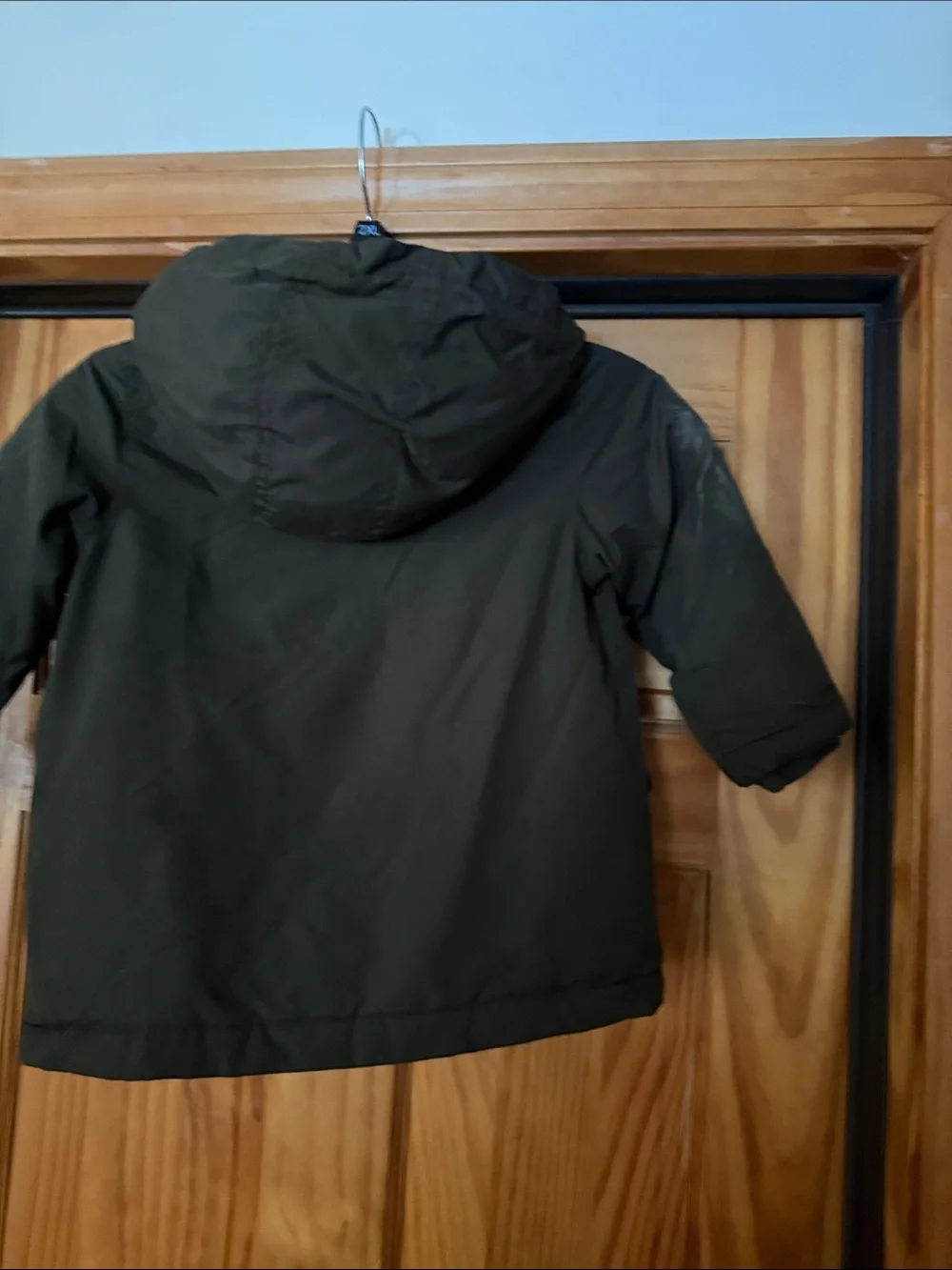 Old Navy Kids' Olive Green Hooded Puffer Jacket